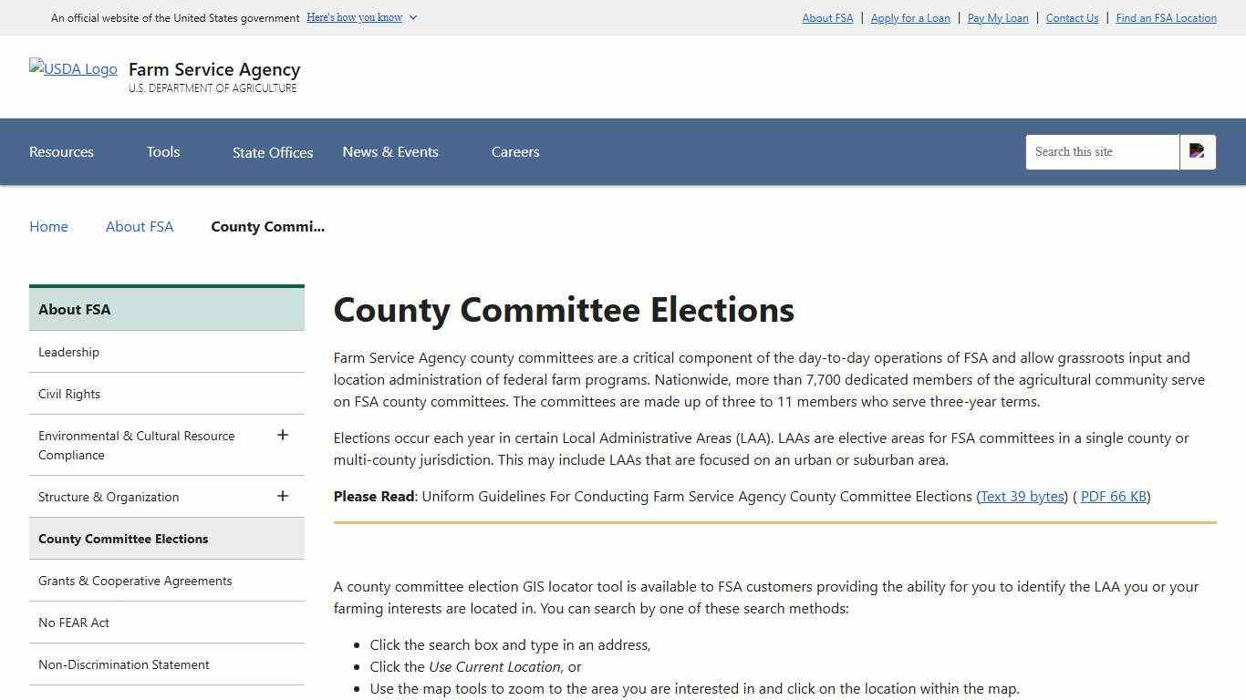 County Committee Elections | Farm Service Agency